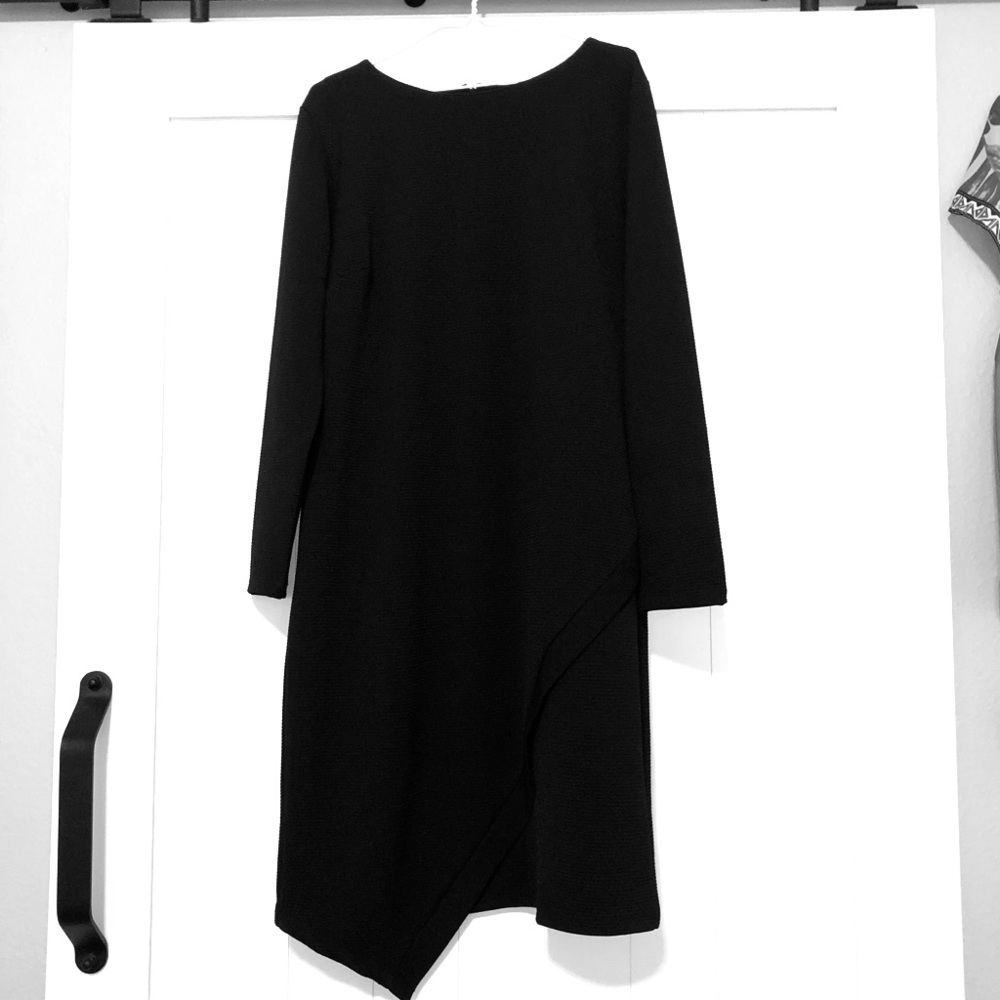 Black Asymmetrical stretch dress